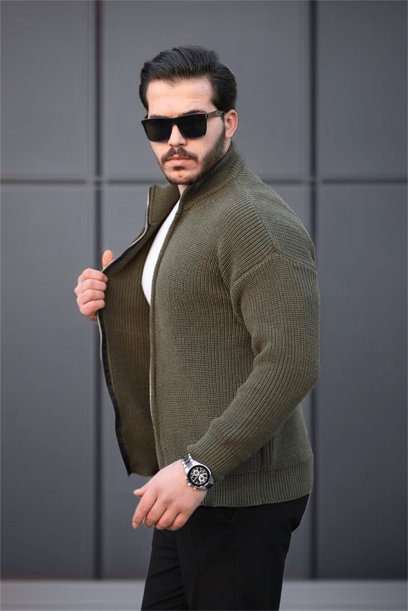 Gilet homme oversize zippé en maille Selanik