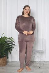 luxury velvet büyük beden fransiz kadife pijama takimi