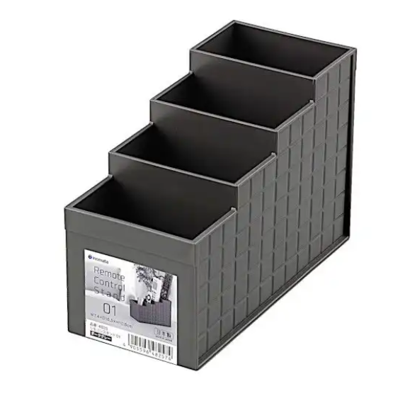 KATEI STORY Boîte de rangement 4 compartiments – Organiseur de bureau en polypropylène – 7,4 x 16,5 x 10,8 cm