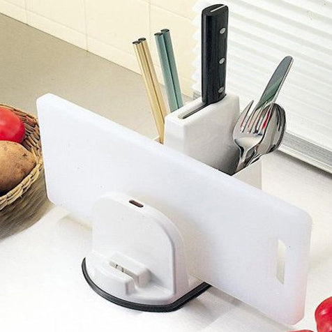 Porte-Couteau de Cuisine, Support de Planche à Découper et Aiguiseur – Organisateur et Rangement de Cuisine Multifonction