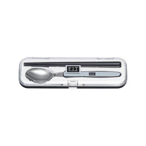 Set de Couverts Portables Premium en Inox avec Étui - Cuillère et Baguettes Japonaises - KOMORI