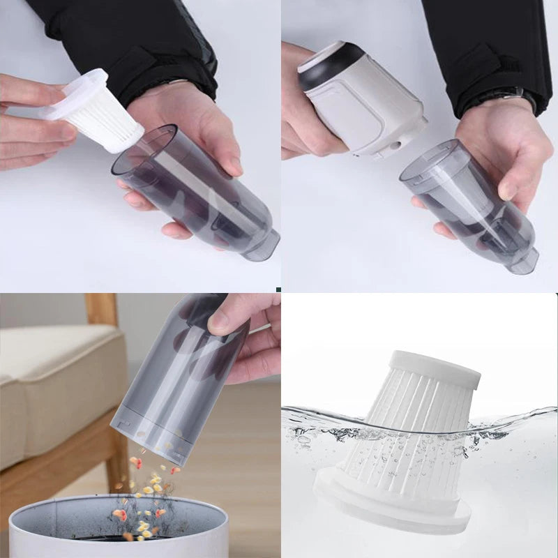 Mini Aspirateur Portable Sans Fil 3 en 1 JB-107 – Aspirateur, Souffleur d’Air et Pompe Rechargeable USB