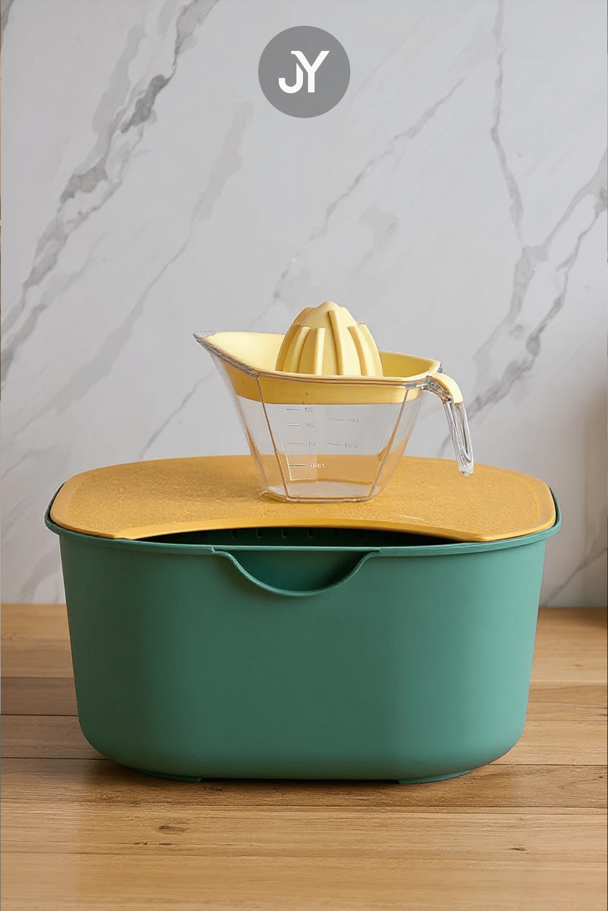 5 li Aura Profesyonel Çok Amaçlı Hazırlık Seti Karıştırma Kasesi Süzgeci Limon Sıkacağ Kesme Tahtası - Justyol