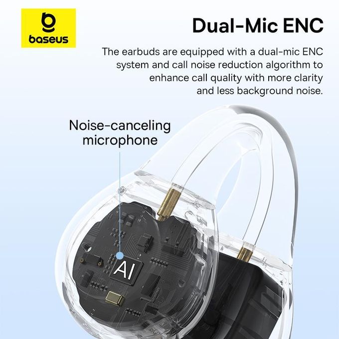 Baseus AirGo AS01 Écouteurs Bluetooth 5.3 Open Ear Sport