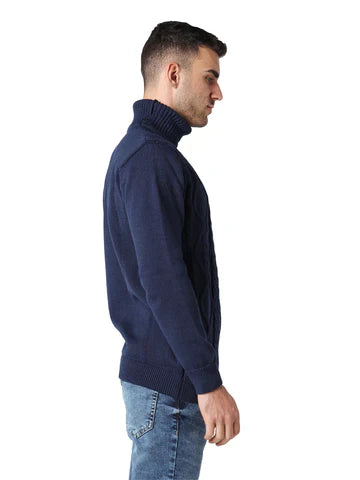 Sweat-shirt homme hiver à col montant chaud et confortable - PUL23WCOT27445TM1