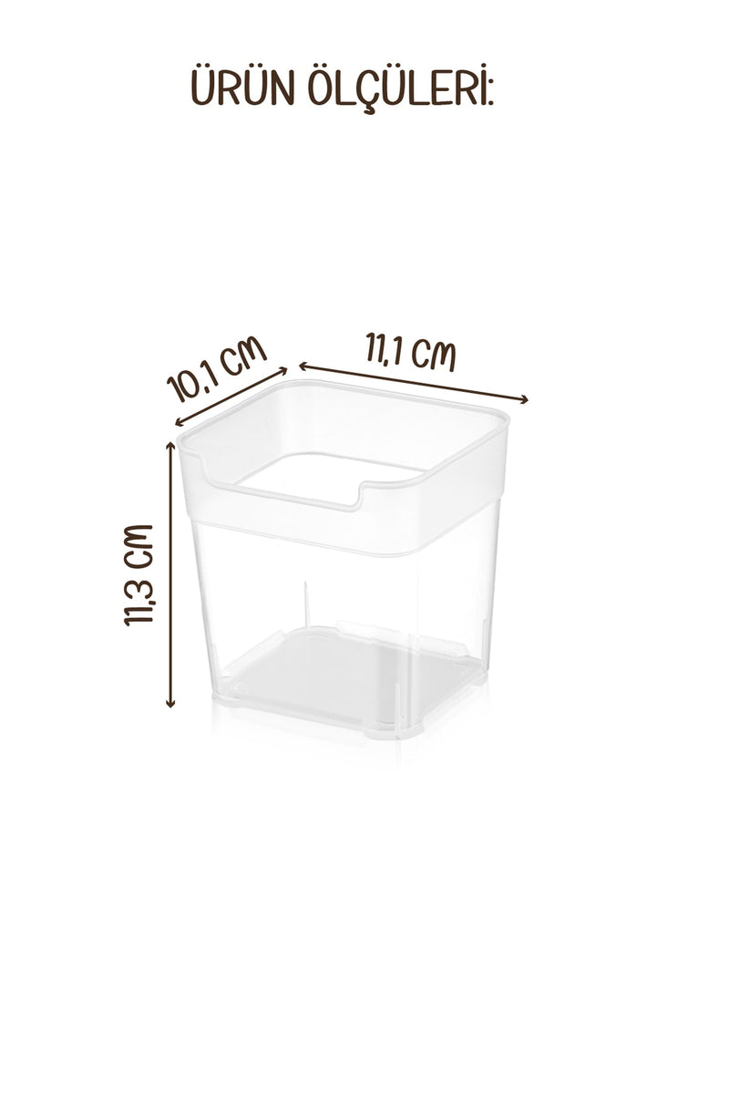Lot de 6 Mini Boîtes de Rangement pour Réfrigérateur – 950 ml