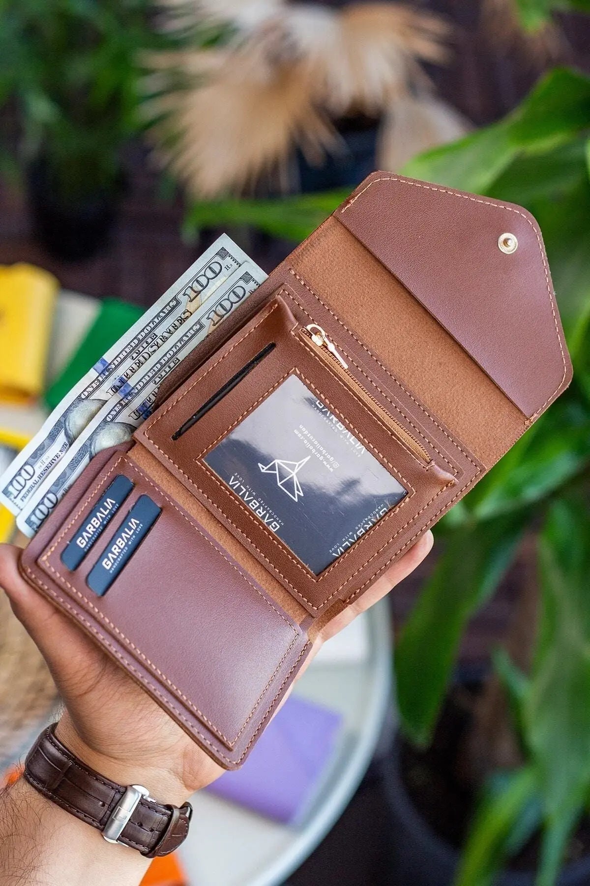 Columbia Vegan Deri Bozuk Para Gözlü Bol Kartlıklı Mini Mürdüm Kadın Cüzdanı - Justyol