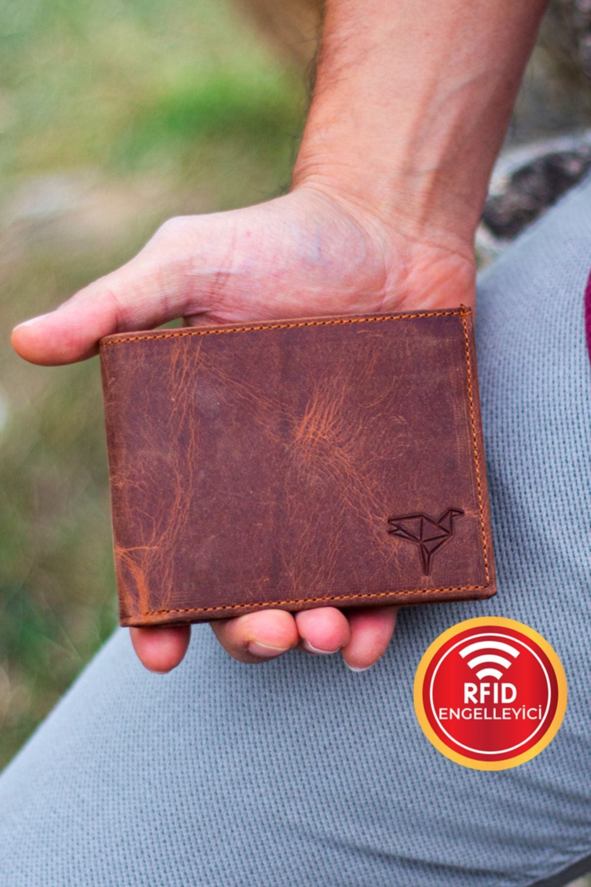 Jackson Hakiki Deri Bozuk Para Gözlü Rfıd Engelleyici Naturel Siyah Cüzdan - Justyol