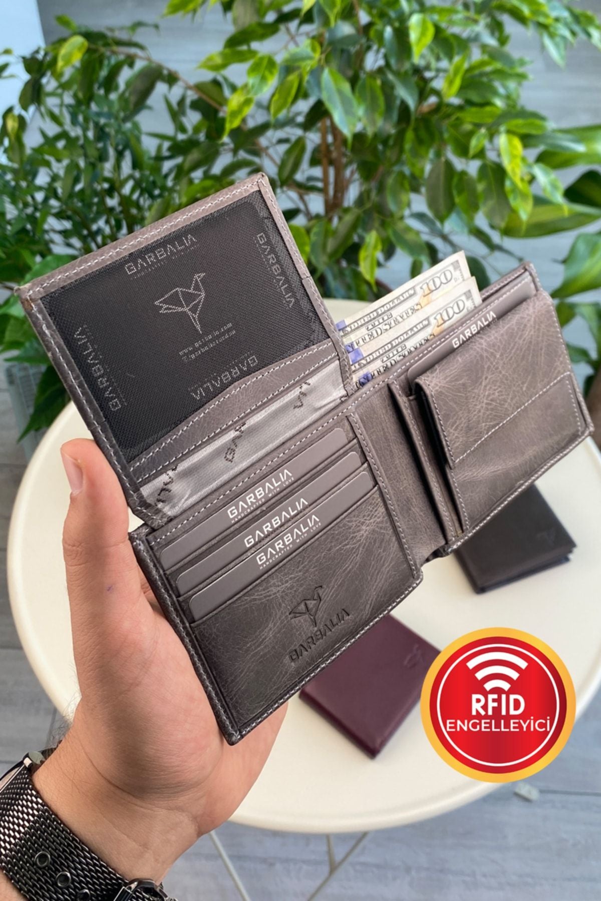 Jackson Hakiki Deri Bozuk Para Gözlü Rfıd Engelleyici Naturel Siyah Cüzdan - Justyol