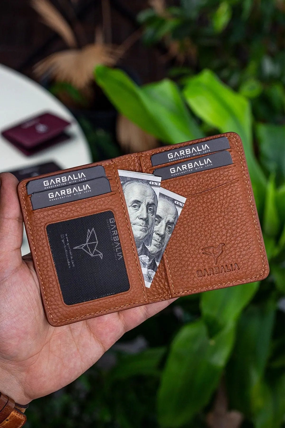 Nahita Hakiki Deri Slim Crazy Taba Kartlık Cüzdan - Justyol