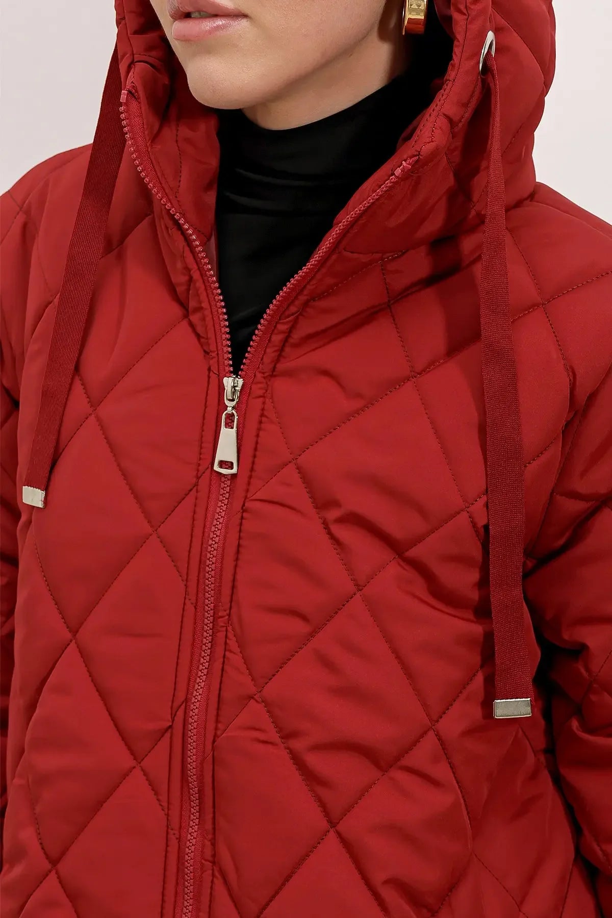 5138 Manteau long matelassé femme style doudoune - Justyol