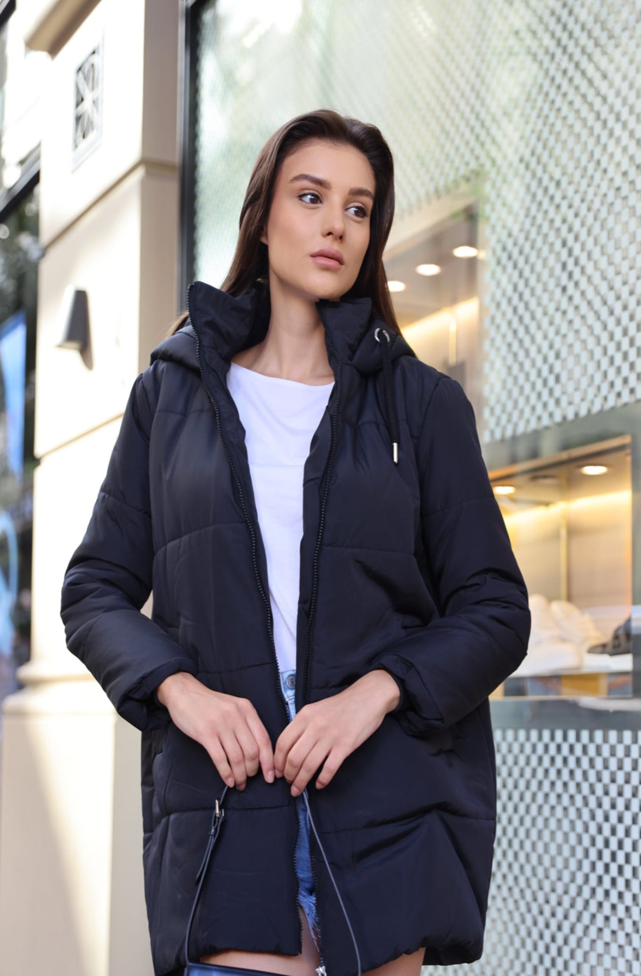 <tc>Manteau matelassé oversize avec capuche 5163</tc>