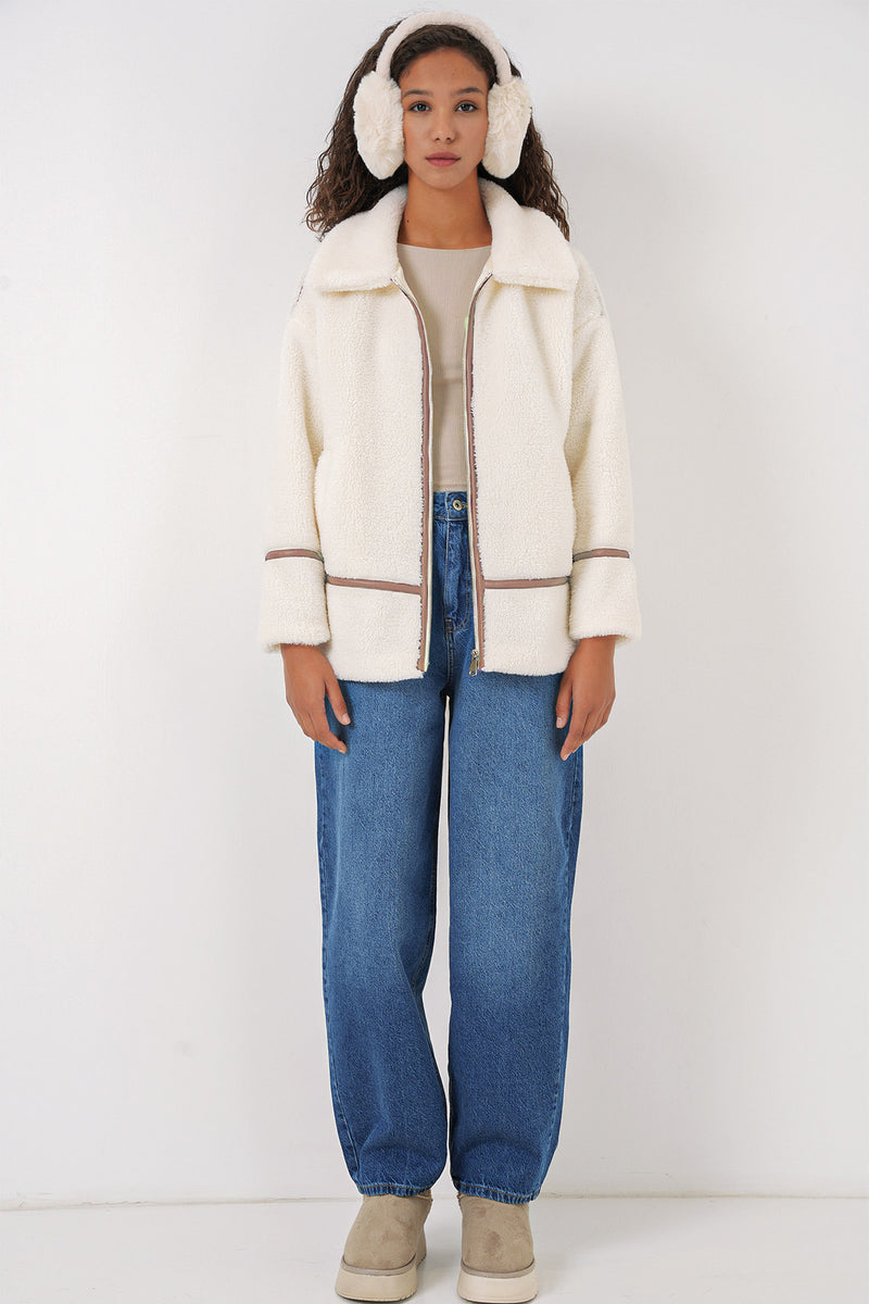 Veste Teddy Doublée Femme