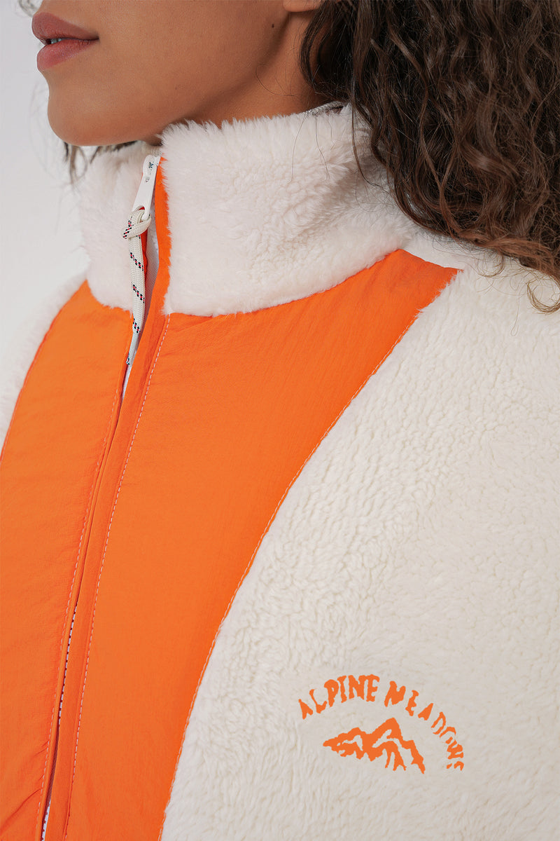 Veste en peluche à fermeture éclair pour femme