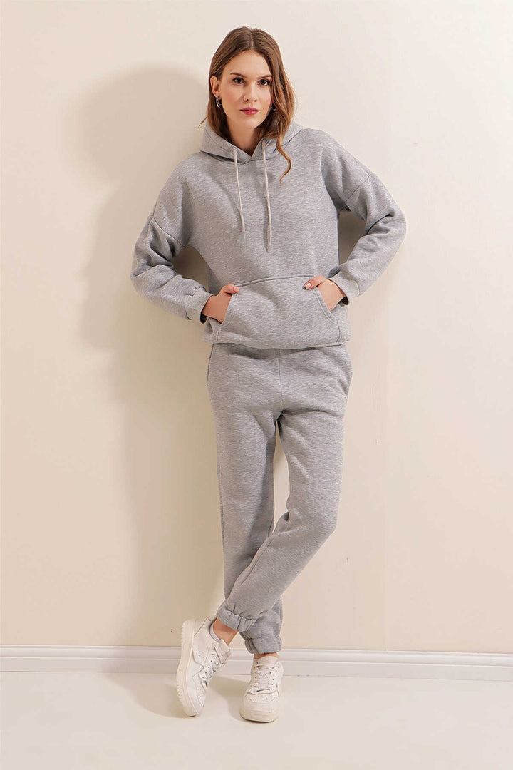 Ensemble Survêtement Oversize à Capuche 3 Fils