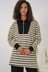 <tc>55454 tunique de mode avec fermeture éclair pour femme</tc>