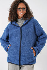 <tc>Veste en peluche oversize à capuche pour femme 55456</tc>