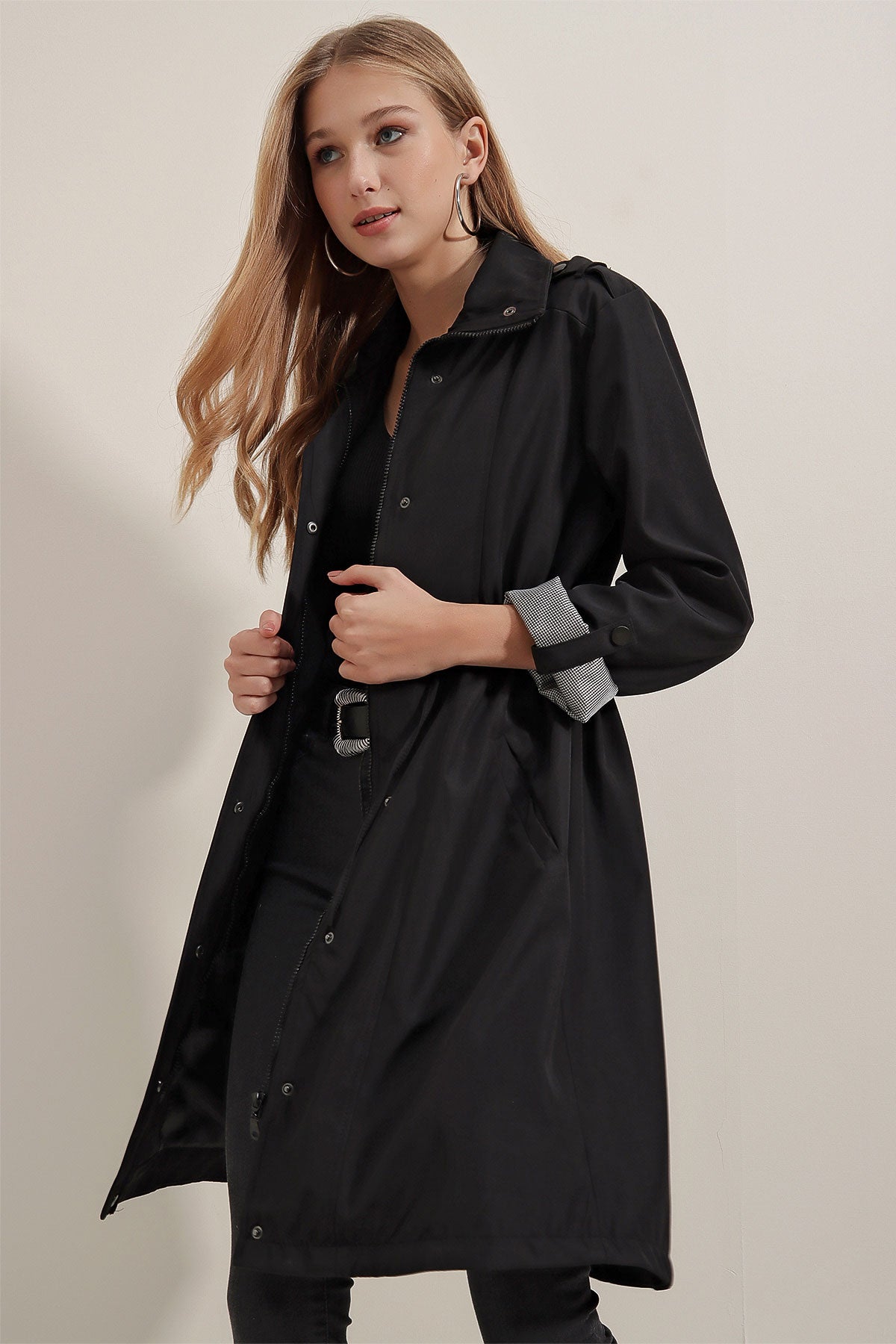 5808 trench-coat à ceinture