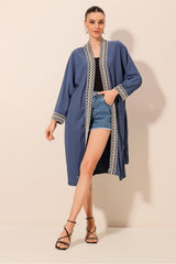 <tc>Kimono long en tricot avec broderie 5865</tc>