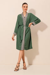 <tc>Kimono long en tricot avec broderie 5865</tc>