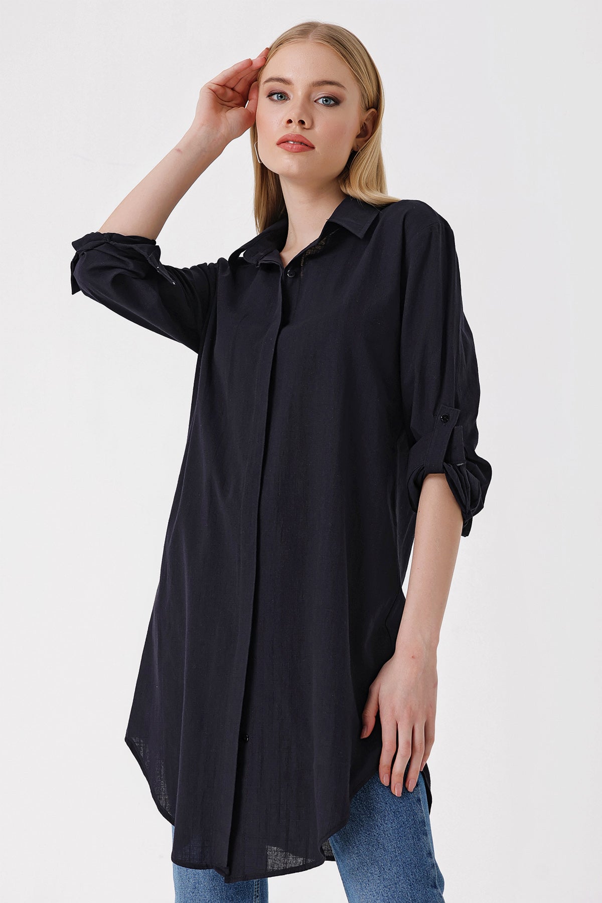 <tc>Chemise longue en lin 5885.</tc>