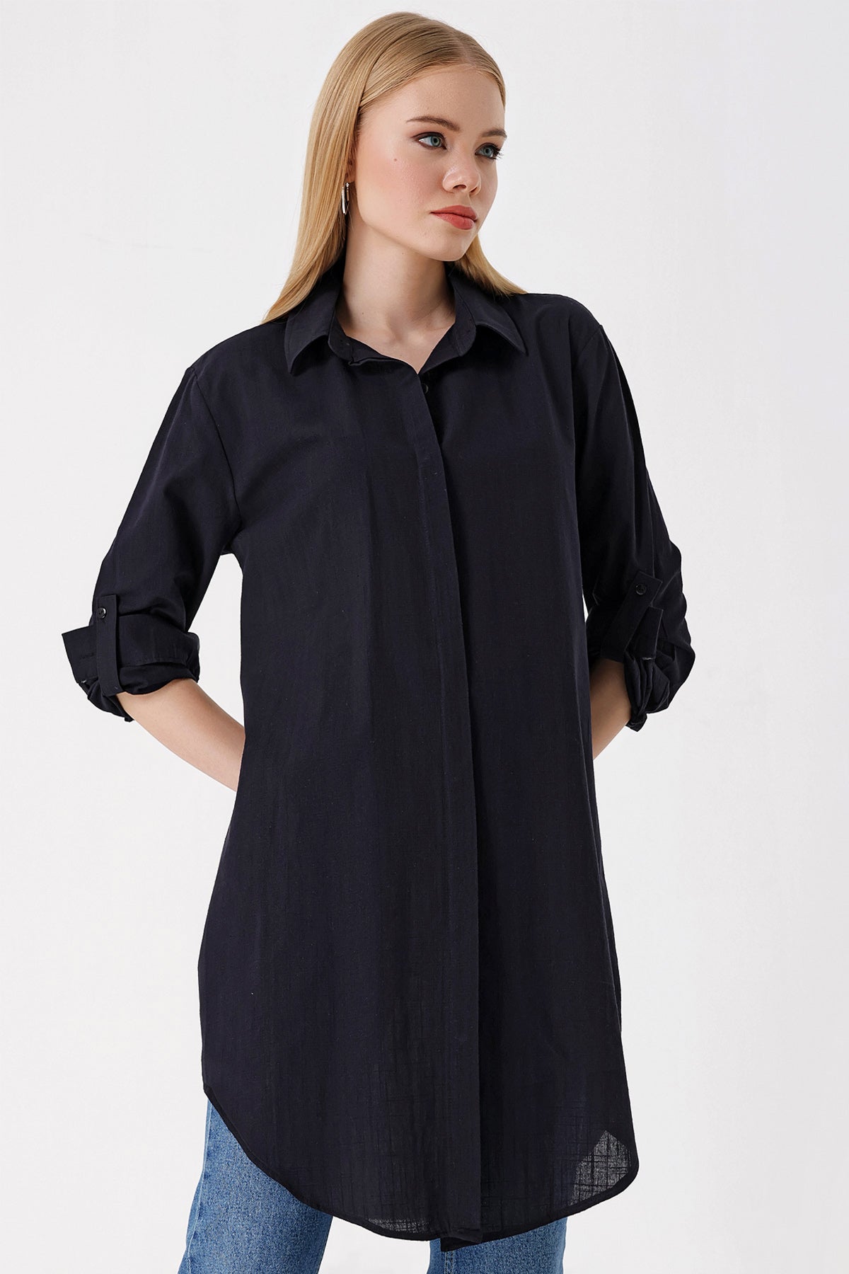 <tc>Chemise longue en lin 5885.</tc>