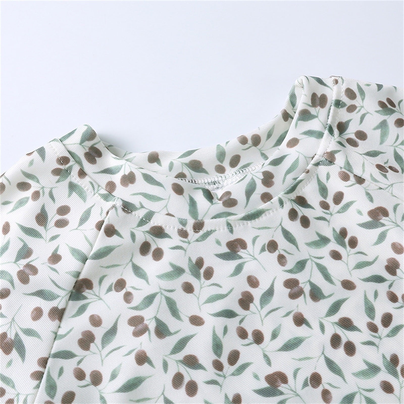 Maillot de Bain Fille 2 Pièces Floral – Haut Manches Longues & Culotte