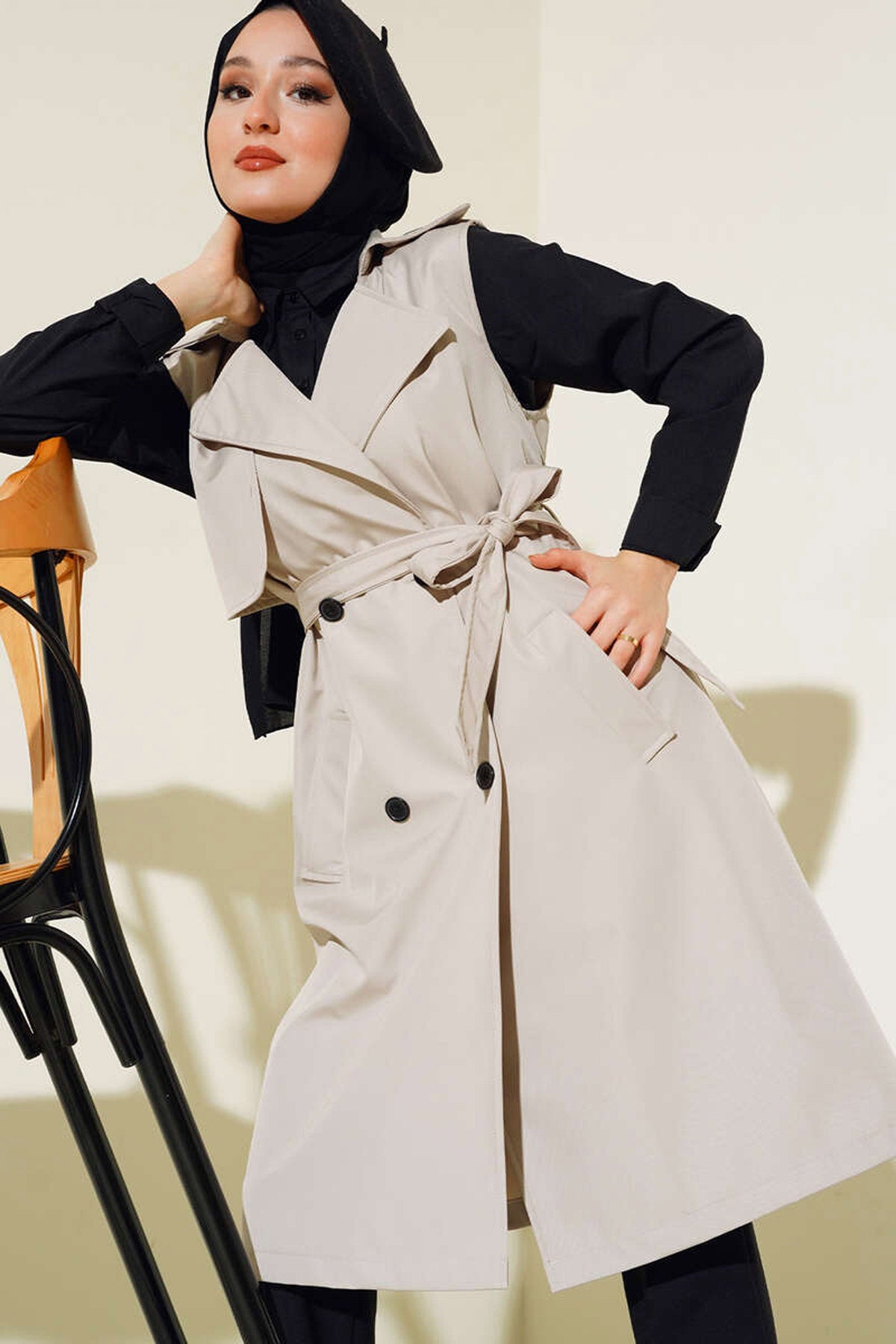 <tc>Gilet trench coat à col croisé 5911</tc>