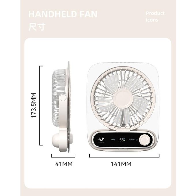 Mini Ventilateur de Bureau USB Rechargeable 3000mAh 199 Vitesses