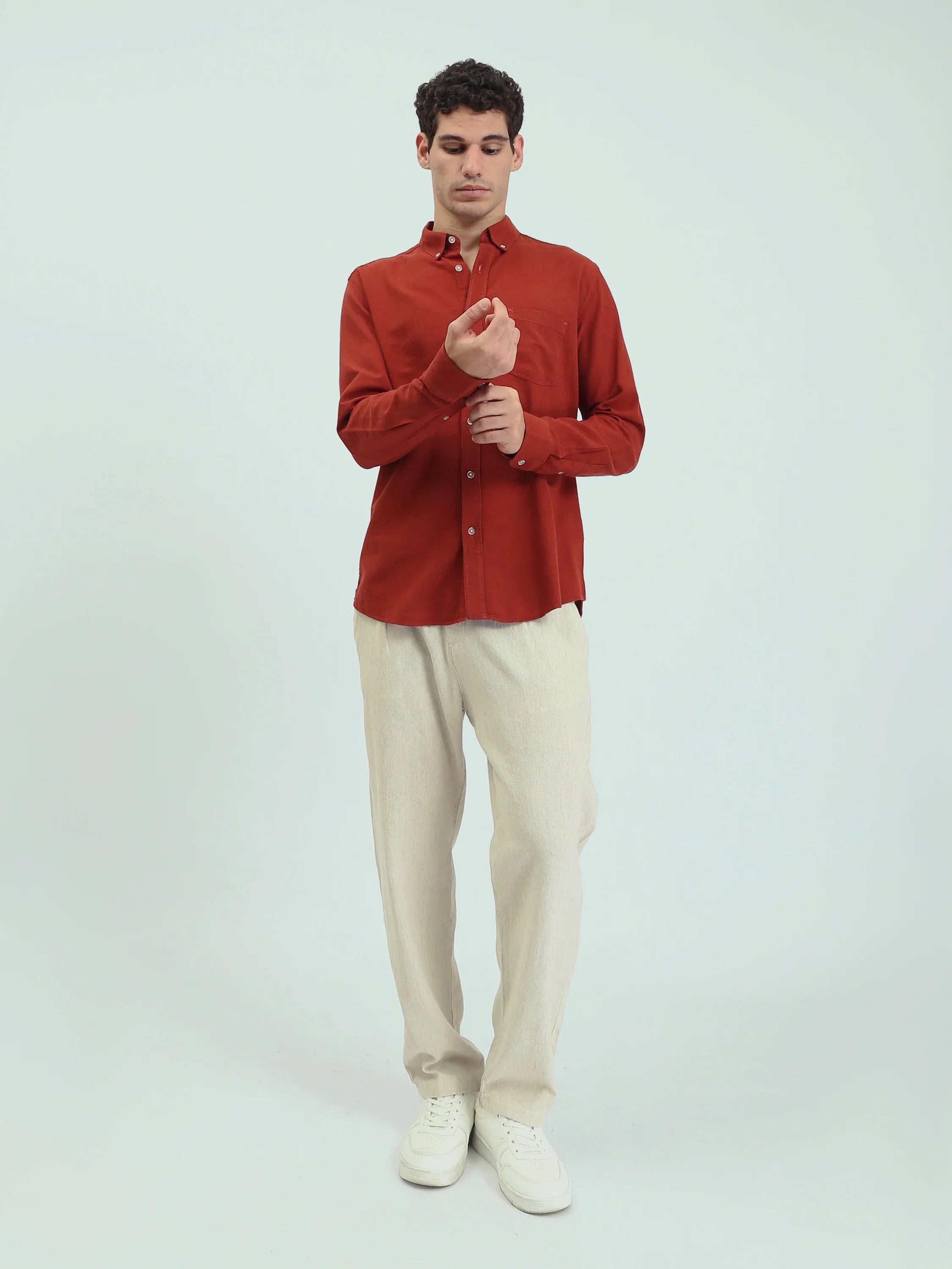 Chemise à manches longues pour homme - Élégance et confort - SHI24SECX19435TM1