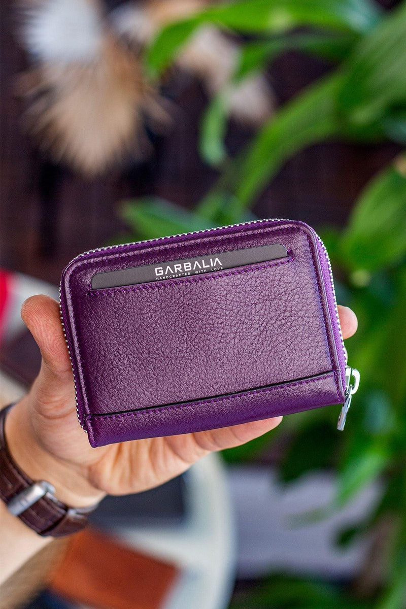 Portefeuille unisexe en cuir véritable Crazy Leather zippé avec porte-monnaie – Taba Sydney