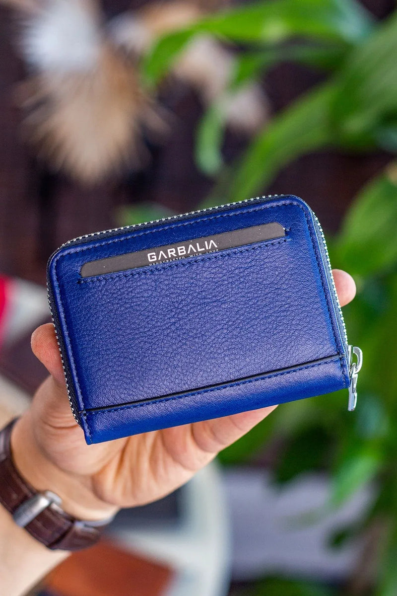 Portefeuille unisexe en cuir véritable Crazy Leather zippé avec porte-monnaie – Taba Sydney
