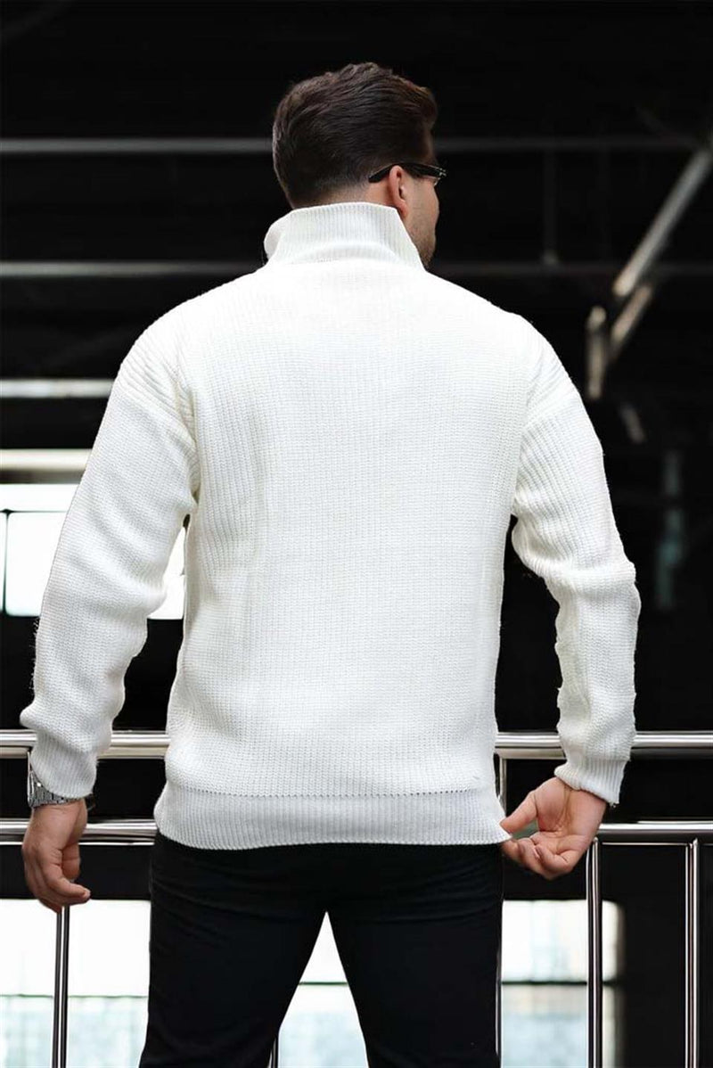 Pull Homme Nolan Maille Selanik Demi-Zip Oversize