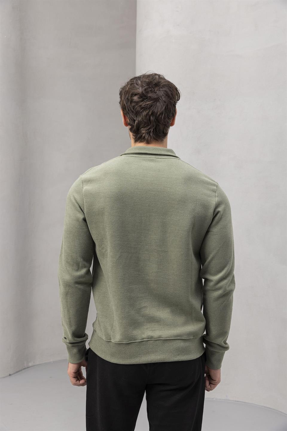 Sweat Homme Lars Col Zippé en Maille Selanik
