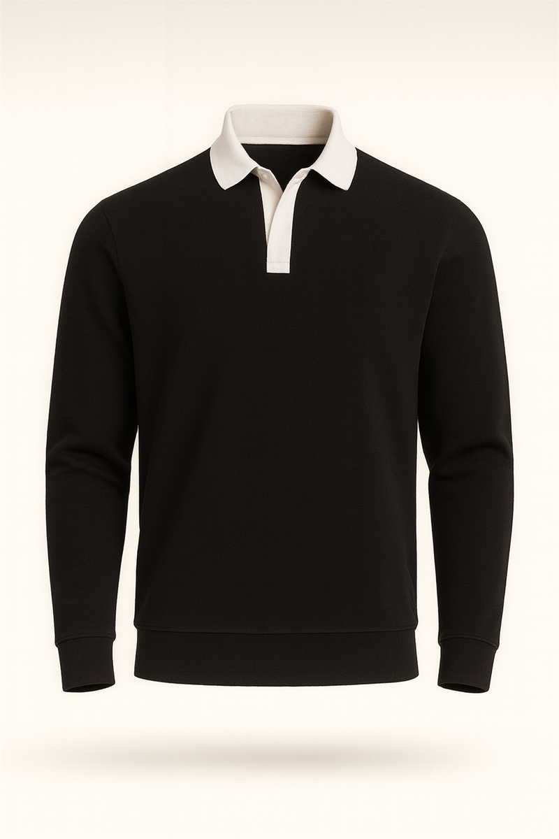 Sweat Homme Luis Col Polo en Maille Selanik