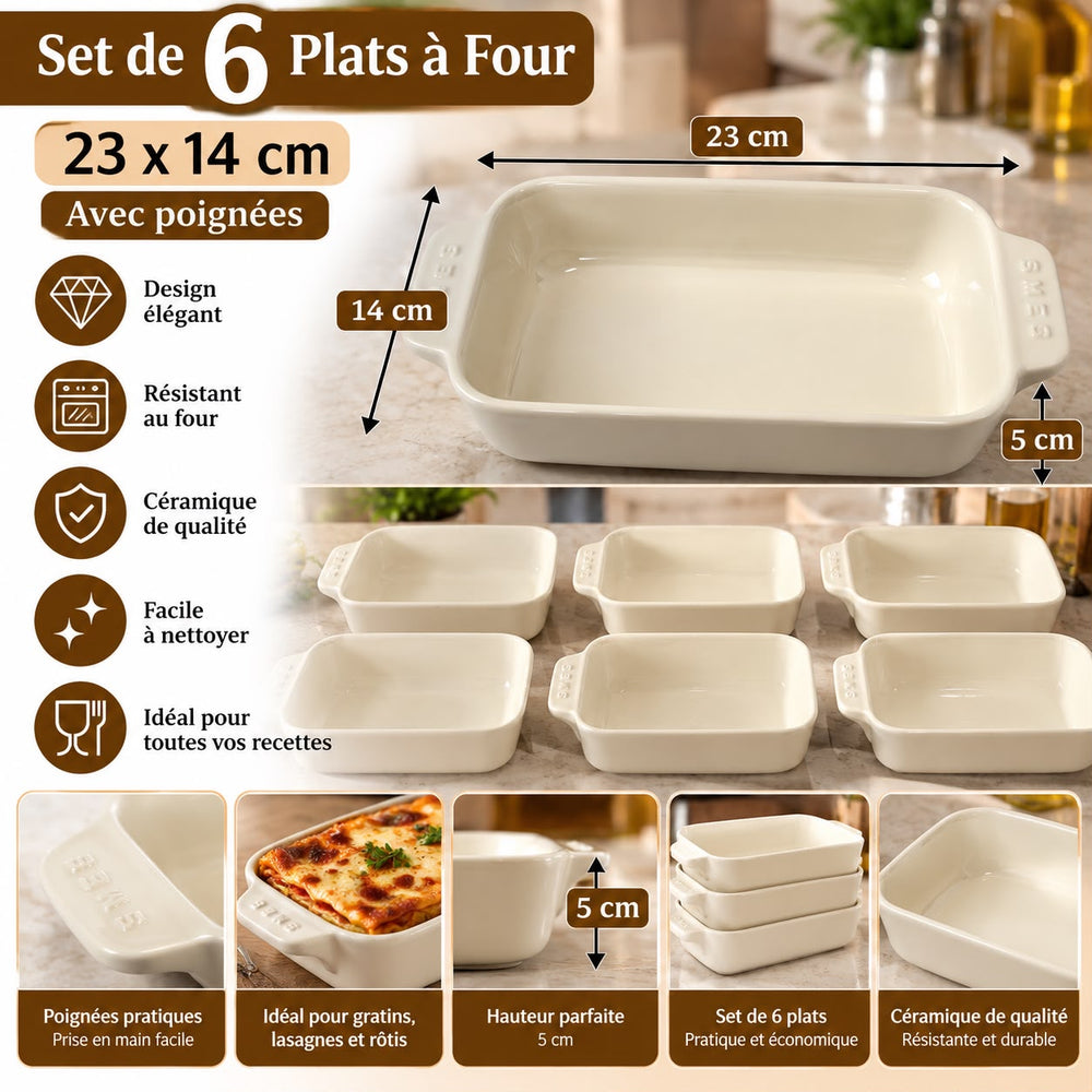 6 PLAT A FOUR SMEG 24X13