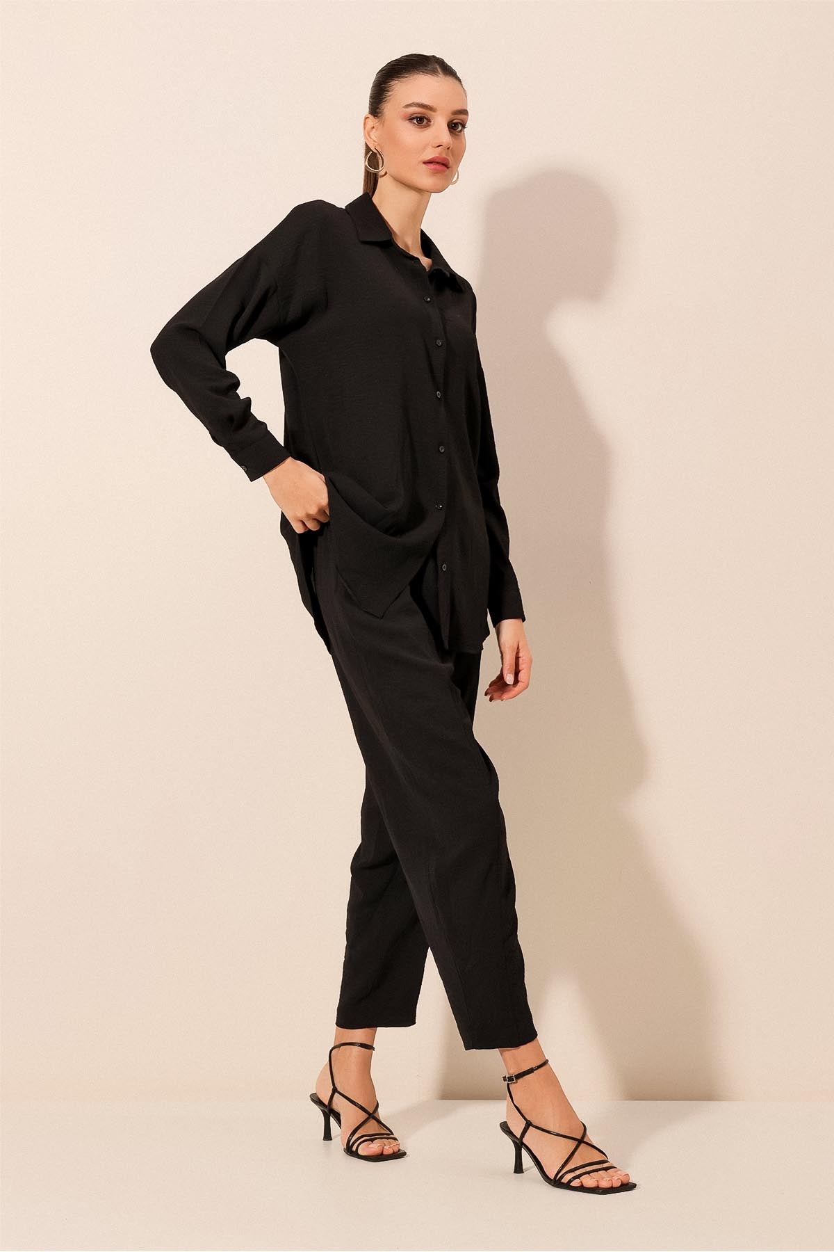 <tc>Ensemble oversize deux pièces - noir 6593</tc>