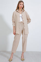 <tc>6622 ensemble haut et bas en lin oversize pour femme</tc>