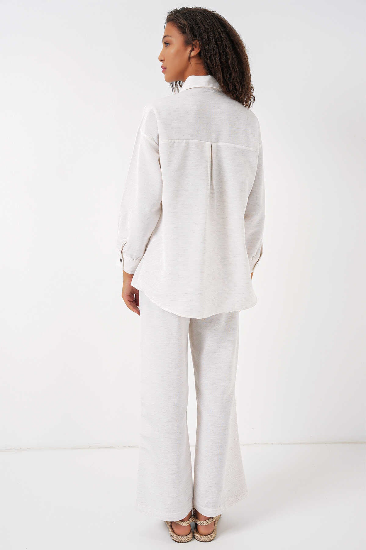 kadinoversize keten alt üst takim 6622 - Justyol