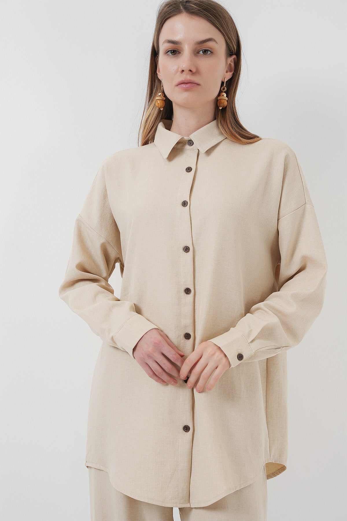 kadinoversize keten alt üst takim 6622 - Justyol