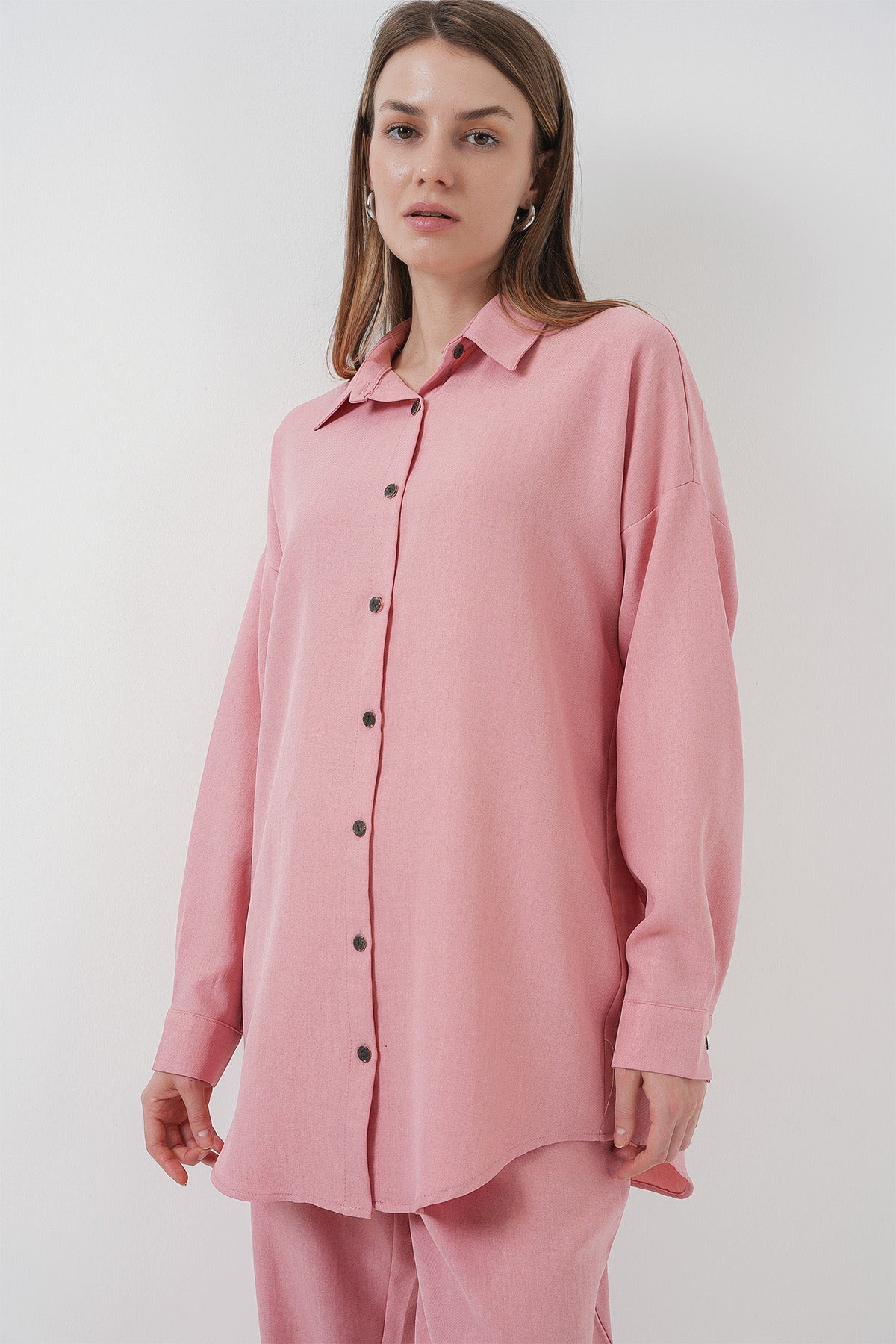 kadinoversize keten alt üst takim 6622 - Justyol