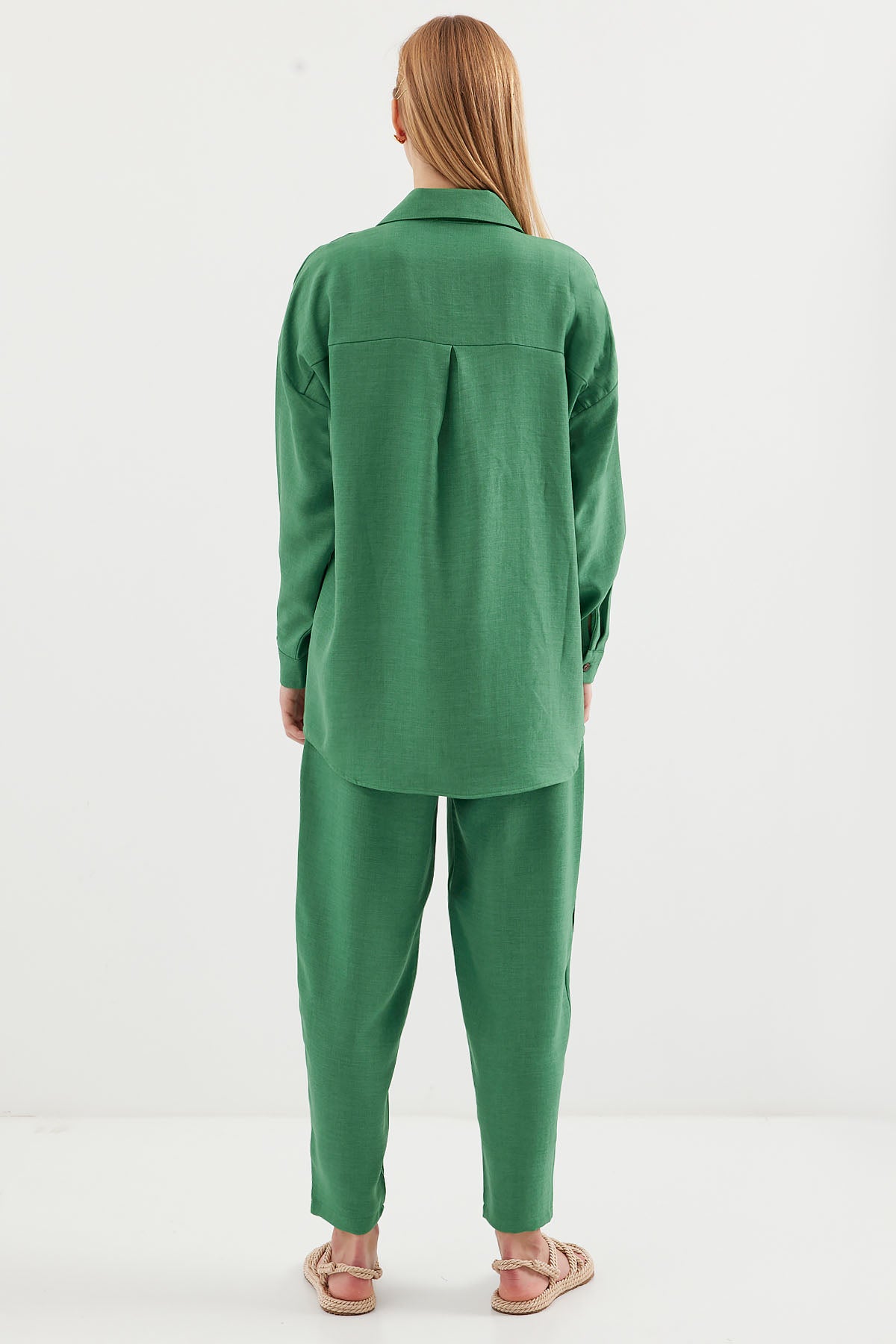kadinoversize keten alt üst takim 6622 - Justyol