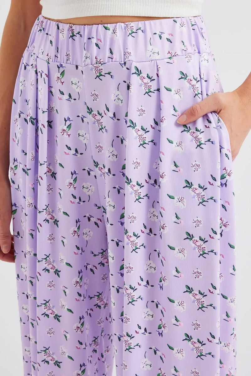 6665 Pantalon sarouel femme à motifs confortable