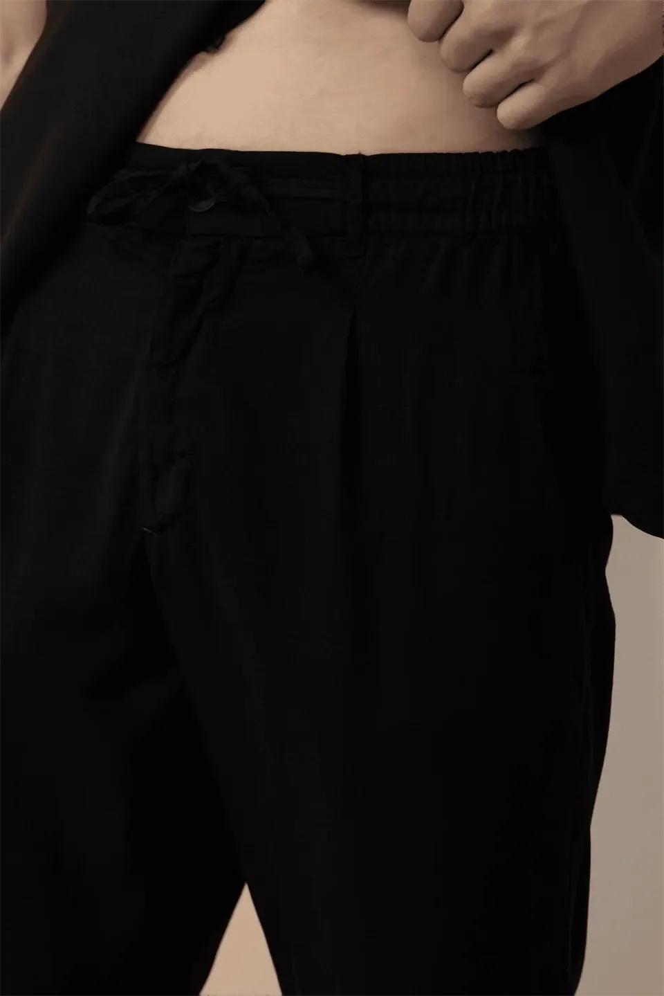 pantalon homme coton naturel cordon et zip - Justyol