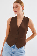 <tc>6796 gilet court en tissu tissé</tc>