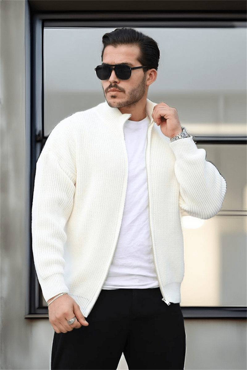 Gilet homme oversize zippé en maille Selanik