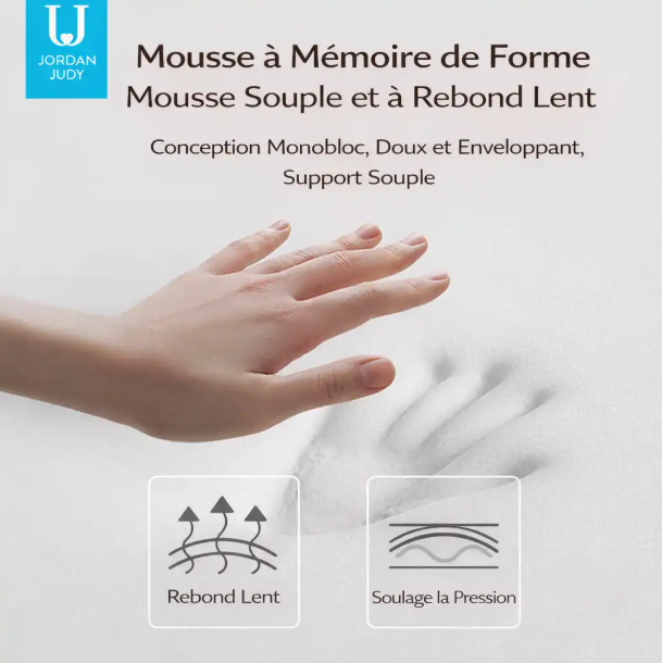 Oreiller de Voyage Ergonomique en U – Mousse à Mémoire de Forme, Soutien 360°, Housse Lavable