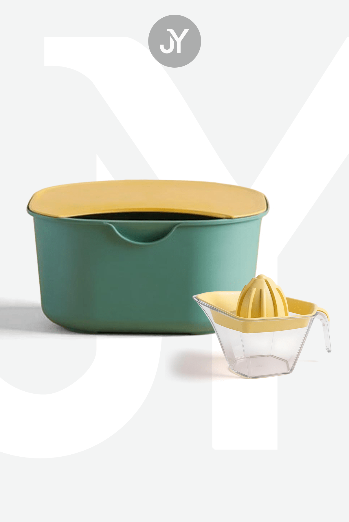 5 li Aura Profesyonel Çok Amaçlı Hazırlık Seti Karıştırma Kasesi Süzgeci Limon Sıkacağ Kesme Tahtası - Justyol