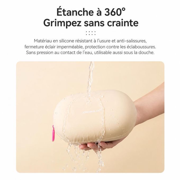 Trousse de Voyage Silicone – Format Compact, Grande Capacité, Idéale Déplacement