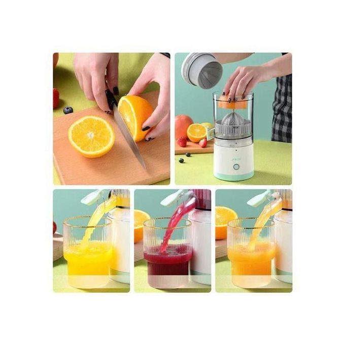 Presse-agrumes électrique portable USB sans fil rechargeable – Mini extracteur de jus automatique pour oranges, citrons et fruits frais, compact, facile à utiliser et nettoyer, idéal pour jus maison, cuisine et voyage.